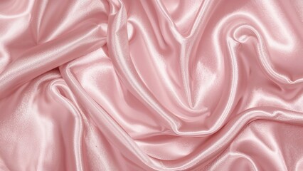 Obraz premium Luxurious and refined pink silk or satin texture for wedding backgrounds. Sophisticated Valentine's Day design