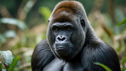 Obraz premium Features of the Silverback in Western Lowland Gorillas