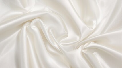 Obraz premium Background featuring smooth, silk-inspired pleated cream cloth