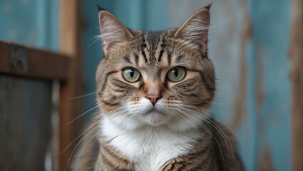 Playful kitty sporting a silly look