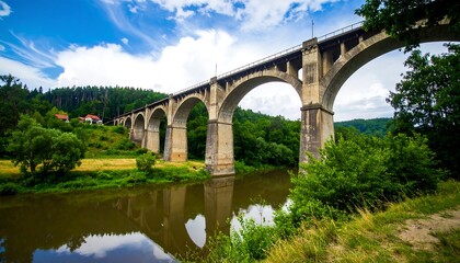 Fototapeta premium Scenic Bridge over River