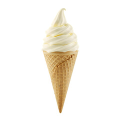 Creamy Vanilla Soft Serve Ice Cream Cone: A Delicious Treat
