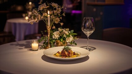 Fototapeta premium Nighttime Dining Experience for Couples