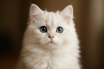 Charming kitty showcasing vibrant blue-green eyes