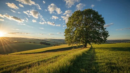 Obraz premium Morning light in the rustic landscape