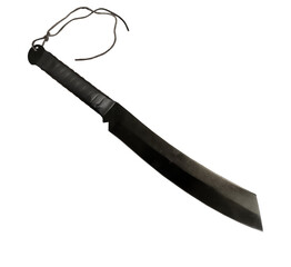 black machette isolated on transparent background