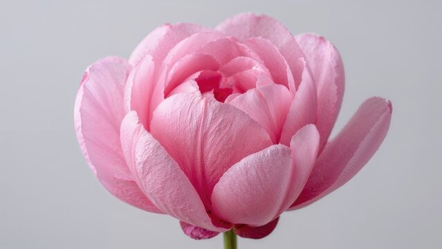 Macro shot of a delicate pink cyclamen flower featuring fluffy petals - Powered by Adobe