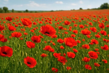 Fototapeta premium Seasonal bloom of poppies in the spring