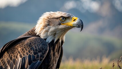 Fototapeta premium Eagle's head seen from the side