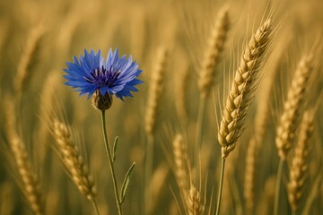 Obraz premium Vintage effect applied to a photograph of a cornflower