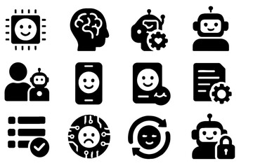 Vector adjustment language icon core loop stress neural mental health ai response