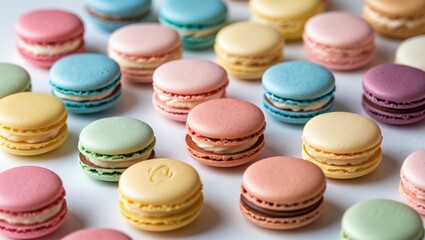 Obraz premium Bright and Colorful Macaron Variety