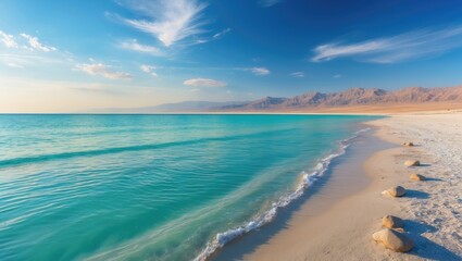 Obraz premium Serene landscape of a mineral-rich sea