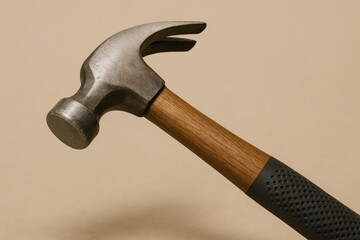 Close-up of a manual hammer in use