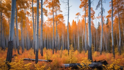 Fototapeta premium Boreal forest in Estonia showing damage from bark beetle outbreak
