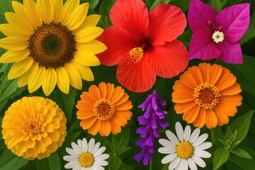 A burst of colorful blossoms celebrating the beauty of the outdoors