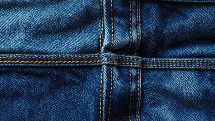Detailed view of denim material surface
