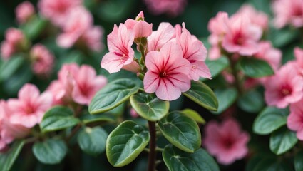 Detailed image of a flowering shrub akin to a pelargonium, perfect for ornamental use inside and outside