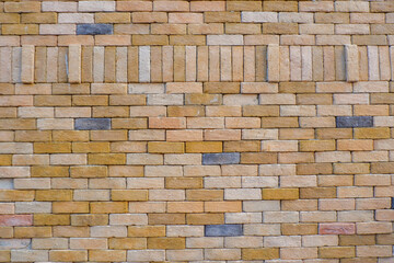 Brick wall with red brick,old vintage brick wall,Abstract of brick wall for background,Copy text space.