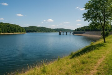 Obraz premium Filheit Lake Dam Structure