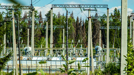 power station in dense forests in