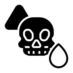 Poison icon, glyph icon style