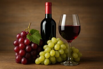 Obraz premium Creative layout featuring ripe grapes
