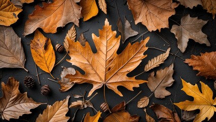 Obraz premium Exploring the characteristics of dried foliage