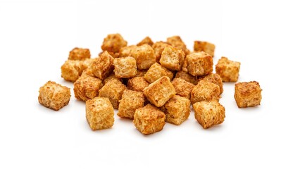 Isolated Crunchy Crouton on White