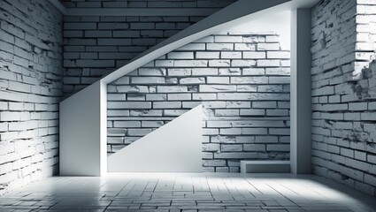 Innovative arrangement of bricks in a wall pattern