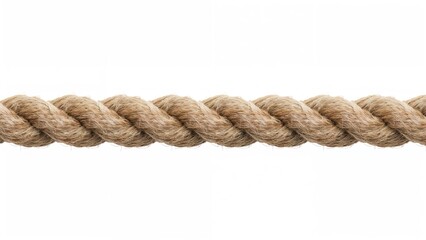 Obraz premium Zoomed-in photo of a rope on a white canvas with clipping path