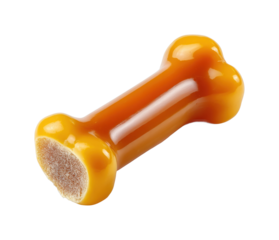 Dog chew toy in vibrant colors pet supplies, isolated on transparent background, png
