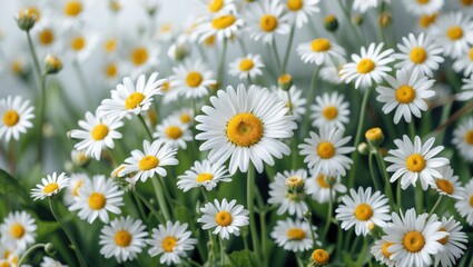 Fototapeta premium Daisy-themed backdrop
