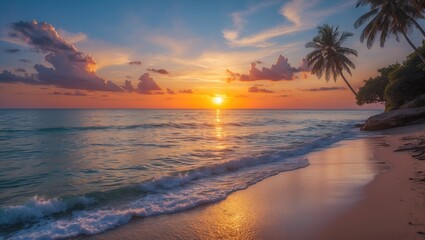 Gorgeous twilight scene on holiday, natural travel backdrop
