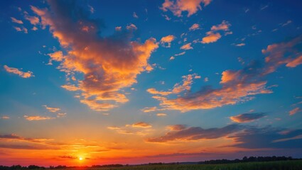 Enchanting dusk with a breathtaking sky