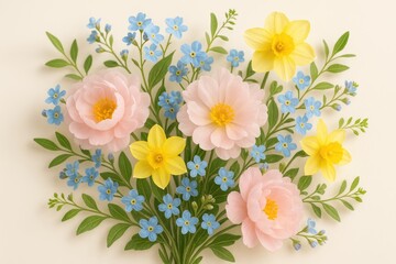 Vibrant floral displays in spring