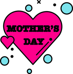 Fototapeta premium Mothers Days in Pink heart 