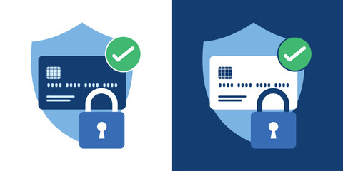 Secure online payment concept in editable format