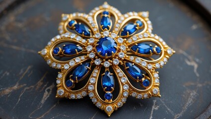 Stylish accessory adorned with a beautifully crafted brooch