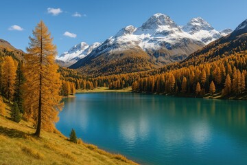 Obraz premium Autumnal views in high-altitude regions