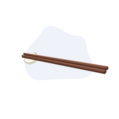 asian cuisine chopsticks. brown wood chopsticks with holder