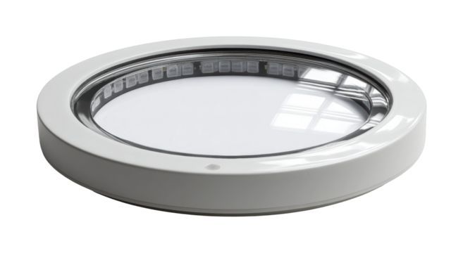 Modern led ceiling light fixture home interior product minimalist style, isolated on transparent background, png