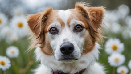 Fototapeta premium An artistic depiction of a dog in portrait style