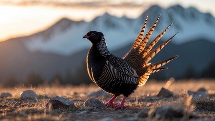Black Grouse Males Bracing for Battle