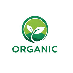 Fototapeta premium Vibrant green leaf logo symbolizing healthy growth and natural purity, perfect for eco-friendly brands and sustainable businesses seeking organic appeal.