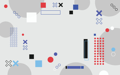 Abstract geometric background memphis element