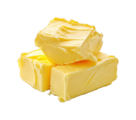 Delicious butter blocks kitchen food bright, isolated on transparent background, png