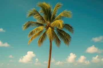 Gorgeous Palm Tree Set Against a Clear Sky
