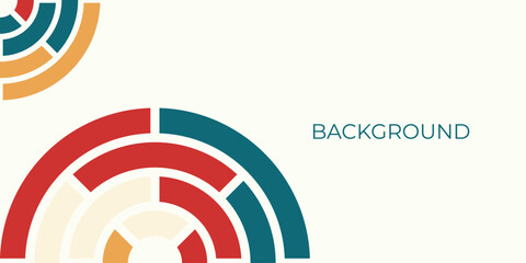 Background design with abstract circle pattern, abstract circle pattern with retro color