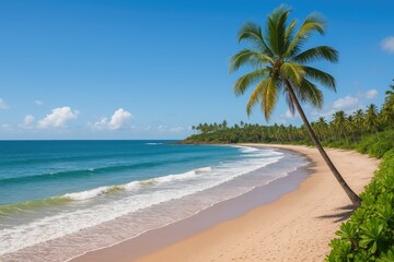 Fototapeta premium Breathtaking Coastal Views from a Scenic Beach Spot